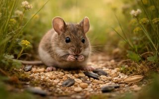 souris-grignote-graine-champ-herbes
