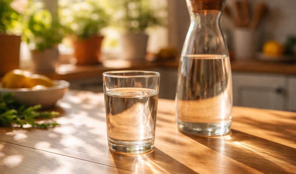 verre-eau-carafe-soleil-table