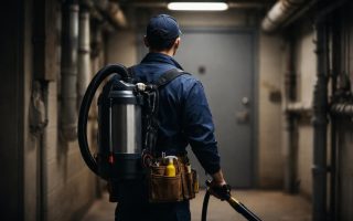 technicien-dos-equipement-nettoyage-sous-sol