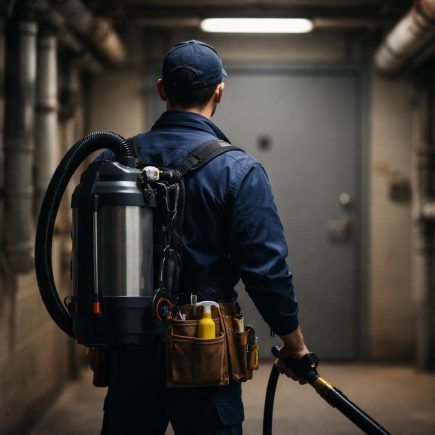 technicien-dos-equipement-nettoyage-sous-sol