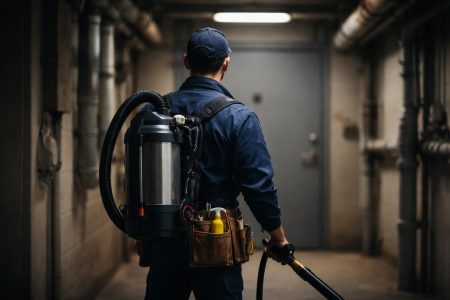 technicien-dos-equipement-nettoyage-sous-sol
