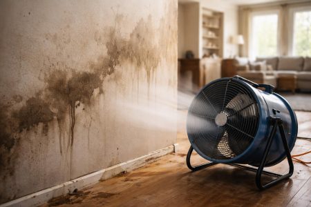 mur-platre-taches-humidite-ventilateur
